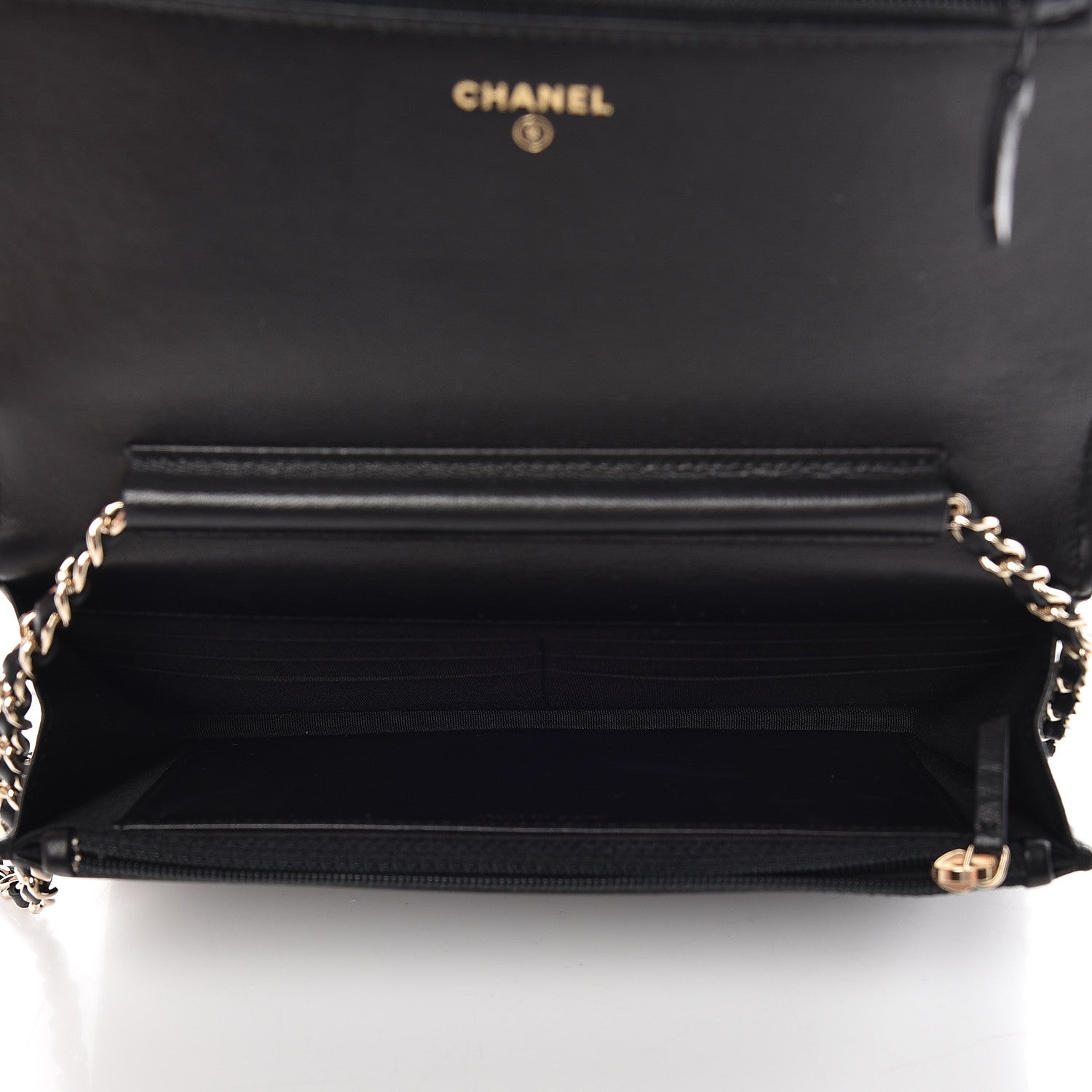 Chanel Velvet Studded Wallet On Chain WOC Black 7 of 16