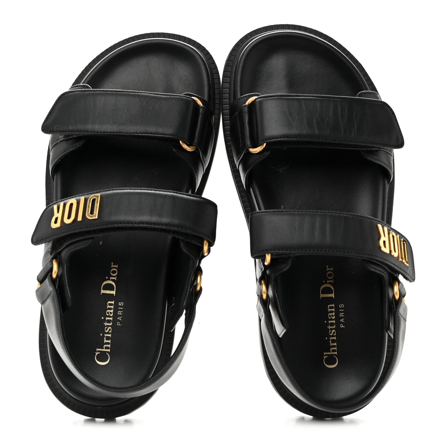 Lambskin Dioract 10mm Sandals 36.5 Black