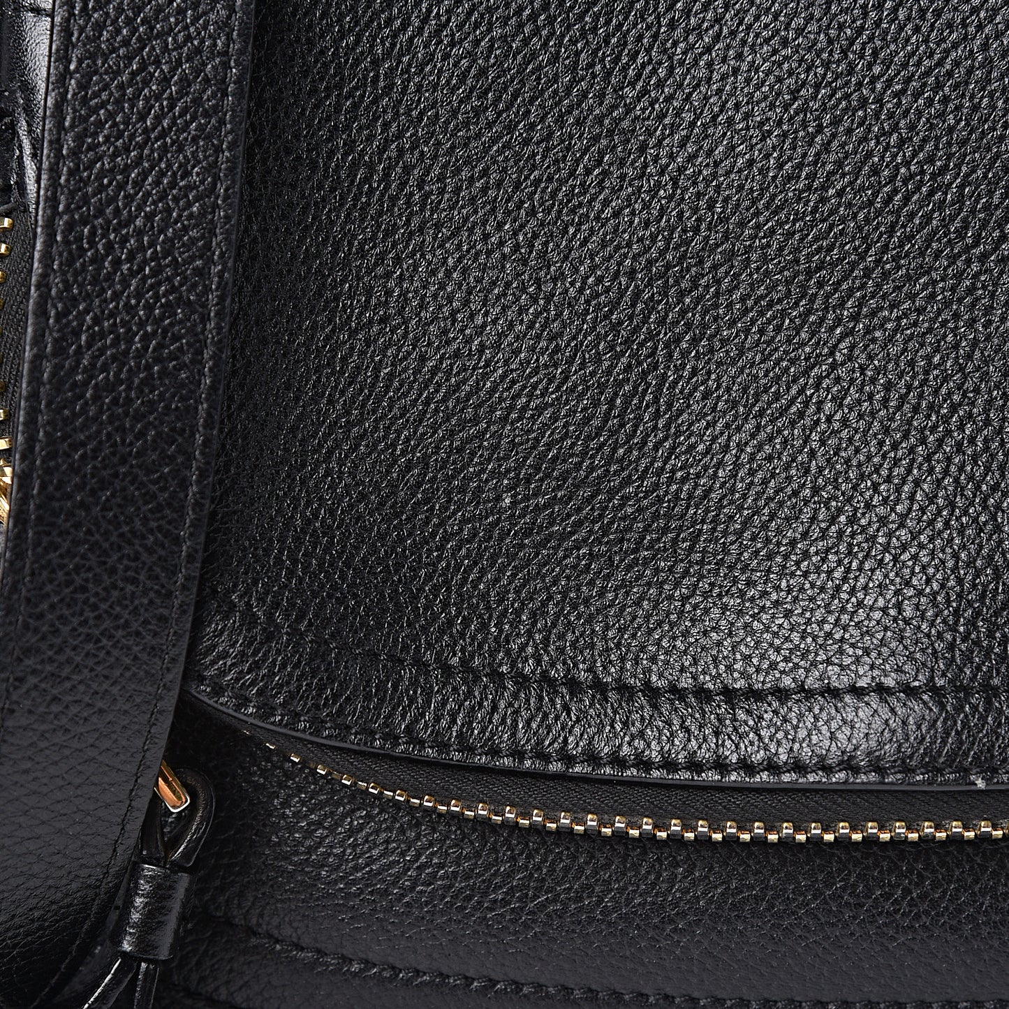 Grained Calfskin Medium Jennifer Crossbody Bag Black