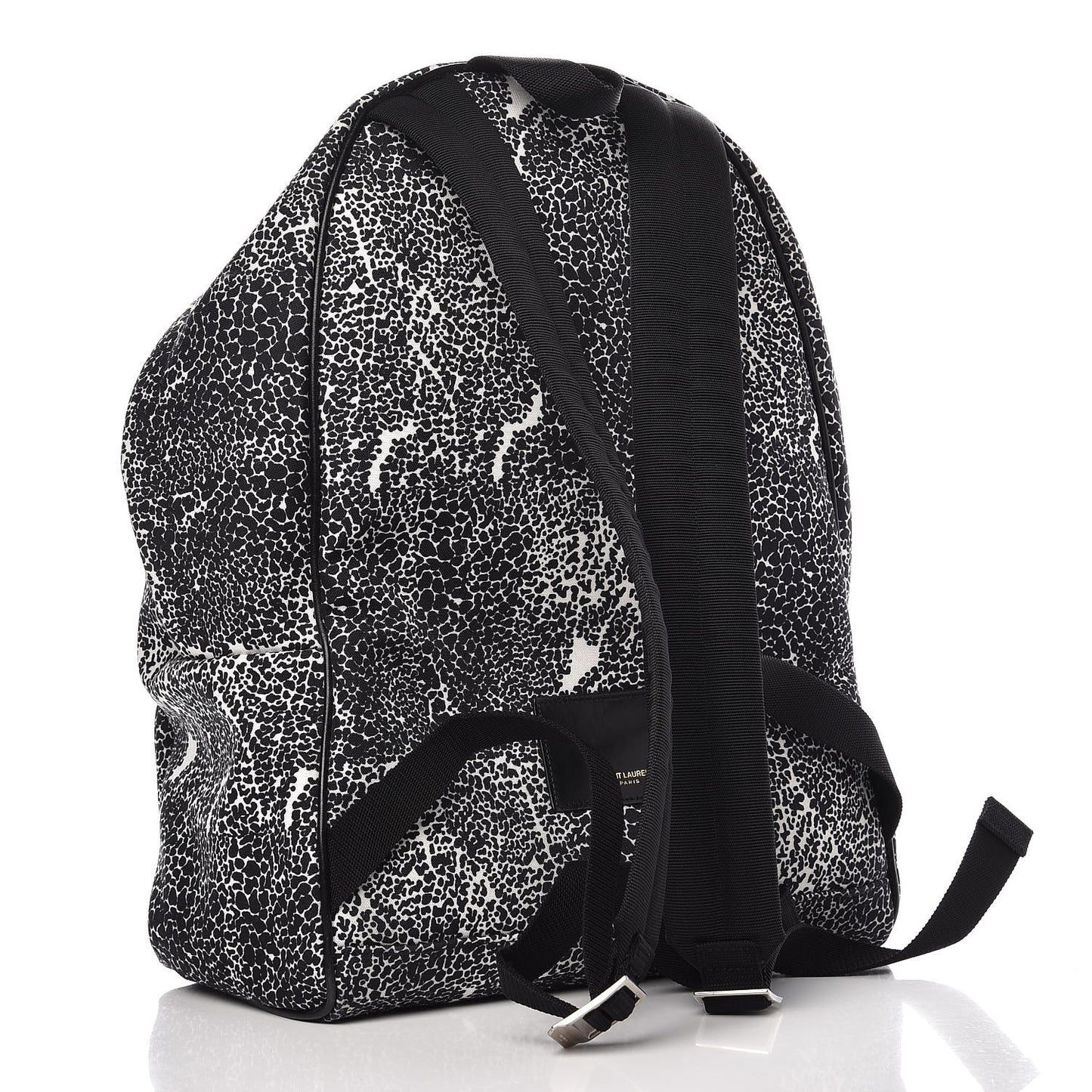 Printed Canvas Hunting Backpack Black White