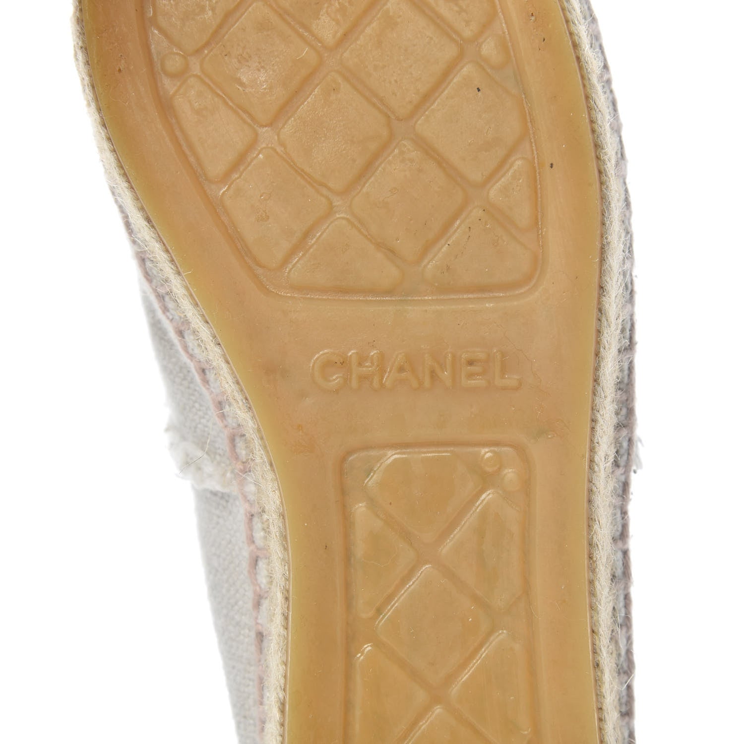 Chanel Linen CC Espadrilles 39 Beige Black 7 of 10