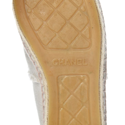 Chanel Linen CC Espadrilles 39 Beige Black 7 of 10
