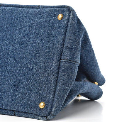 Prada Denim Logo Tote Avio 8 of 10