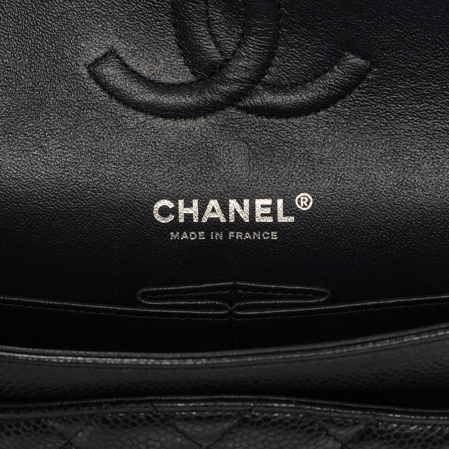 Chanel Caviar Quilted Medium Double Flap Navy 6 of 7