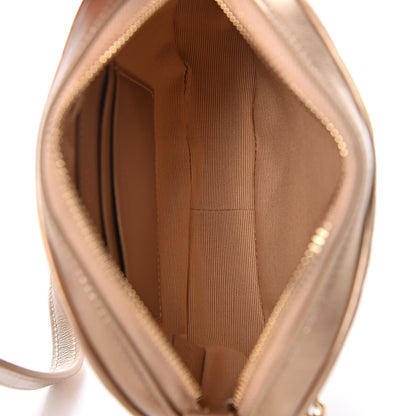 Celine Laminated Calfskin Quilted Small C Charm Bag Gold 7 of 10