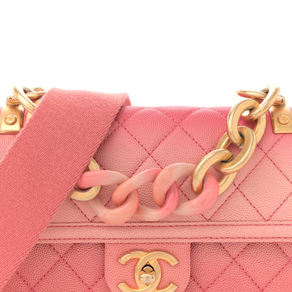 Chanel Caviar Quilted Small Sunset On The Sea Flap Coral 8 of 10
