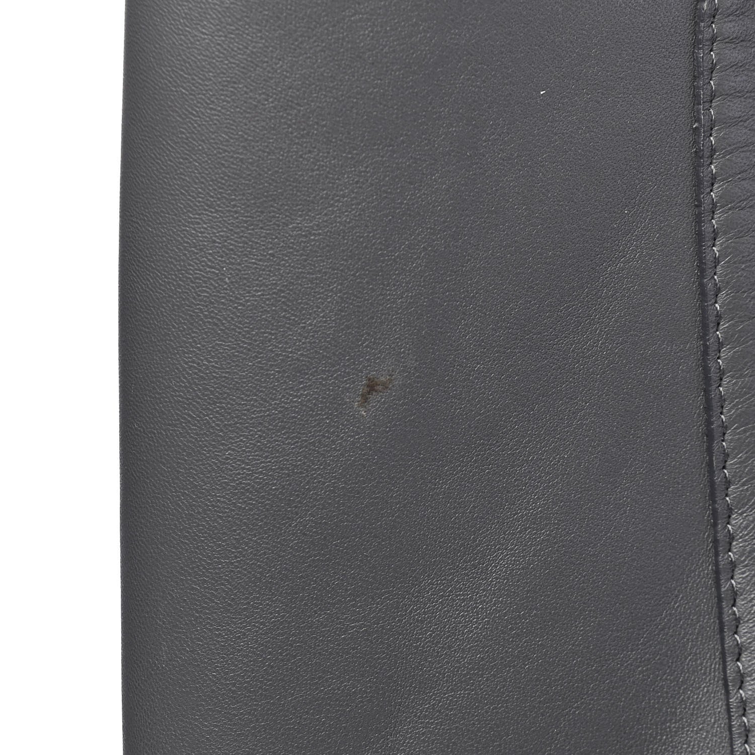 Celine Lambskin Horizontal Bi-Color Cabas Grey Cognac 10 of 14