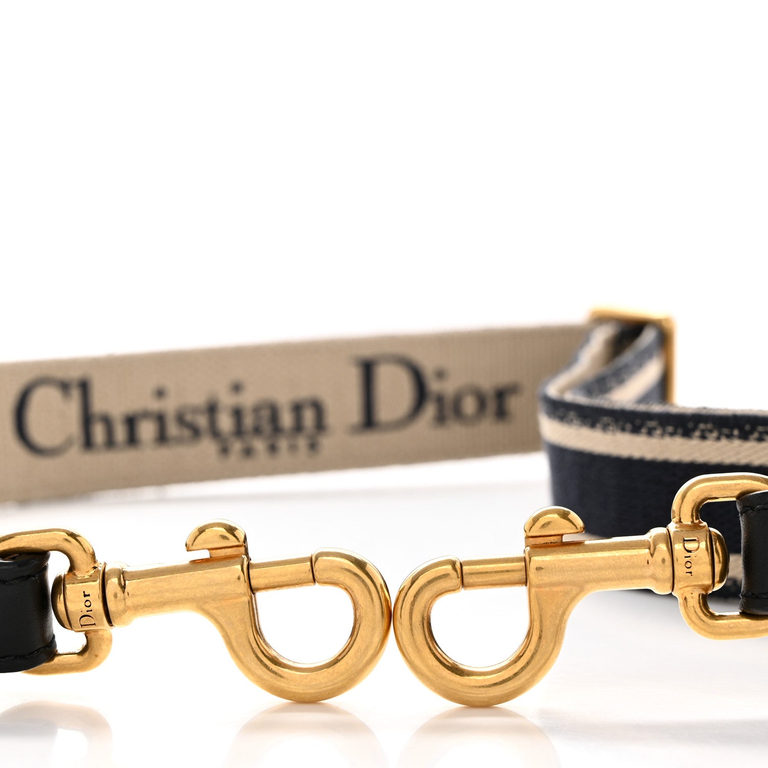 Christian Dior Canvas Embroidered Adjustable Shoulder Strap Blue 4 of 4