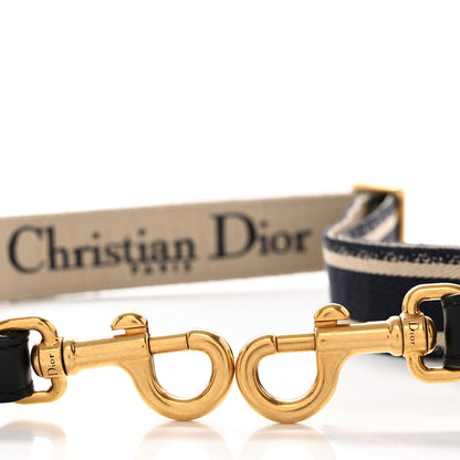 Christian Dior Canvas Embroidered Adjustable Shoulder Strap Blue 4 of 4