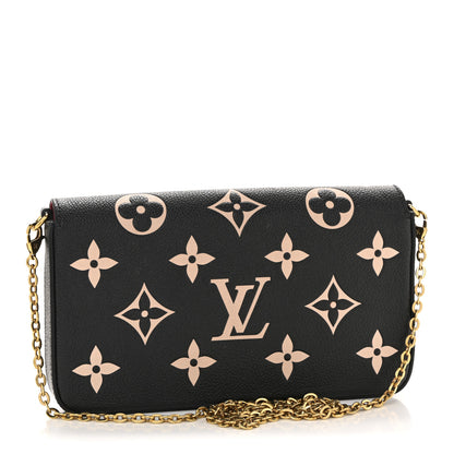 Louis Vuitton Empreinte Monogram Giant Felicie Pochette Black Beige 4 of 13