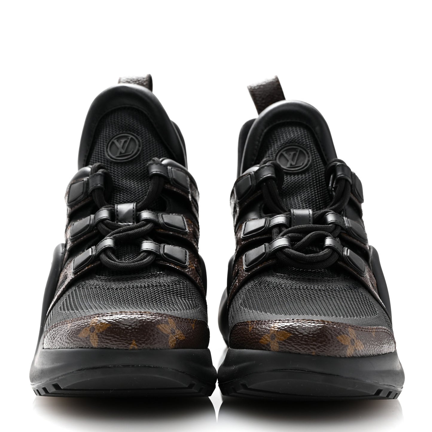Calfskin Patent Monogram LV Archlight Sneakers 37 Black