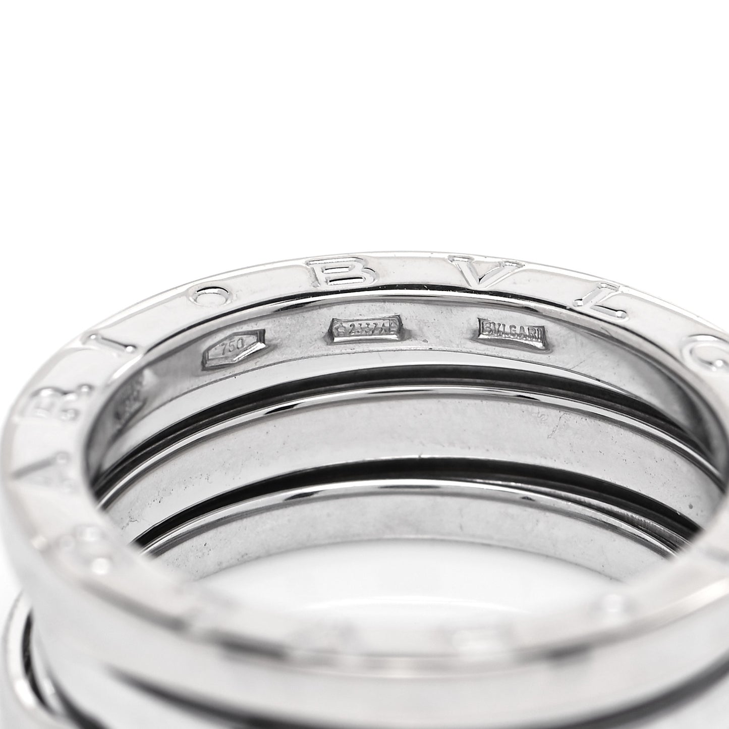 18K White Gold B.Zero1 Two-Band Ring 52 6