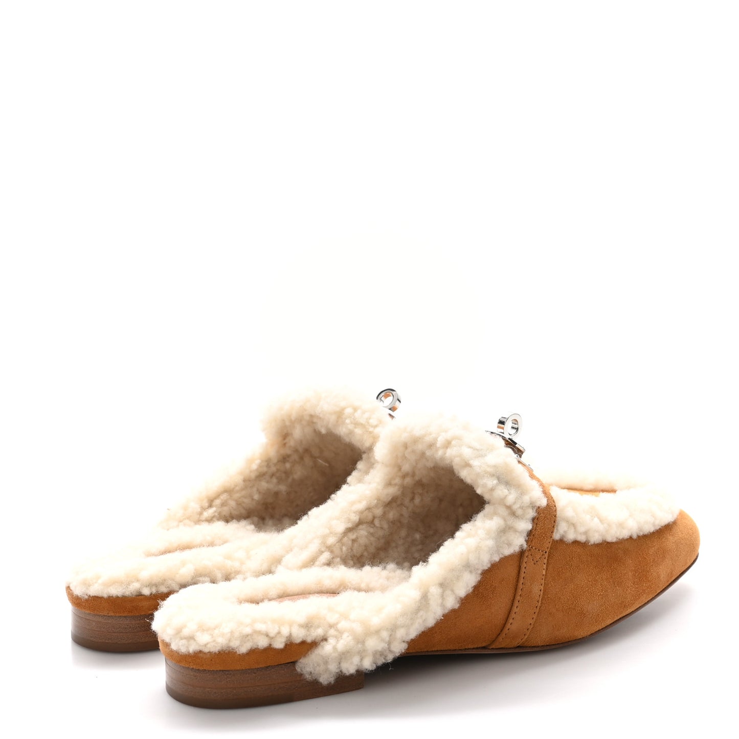 Suede Goatskin Woolskin Womens Oz Mules 37 Naturel