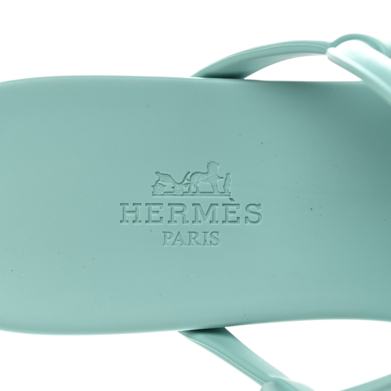 Hermes Rubber Womens Egerie Sandals 38 Vert Embrun 7 of 9