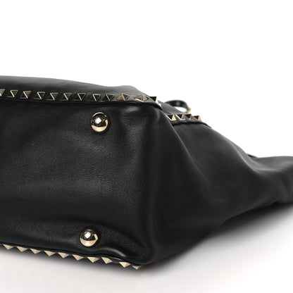 Valentino Garavani Vitello Medium Rockstud Tote Black 8 of 8