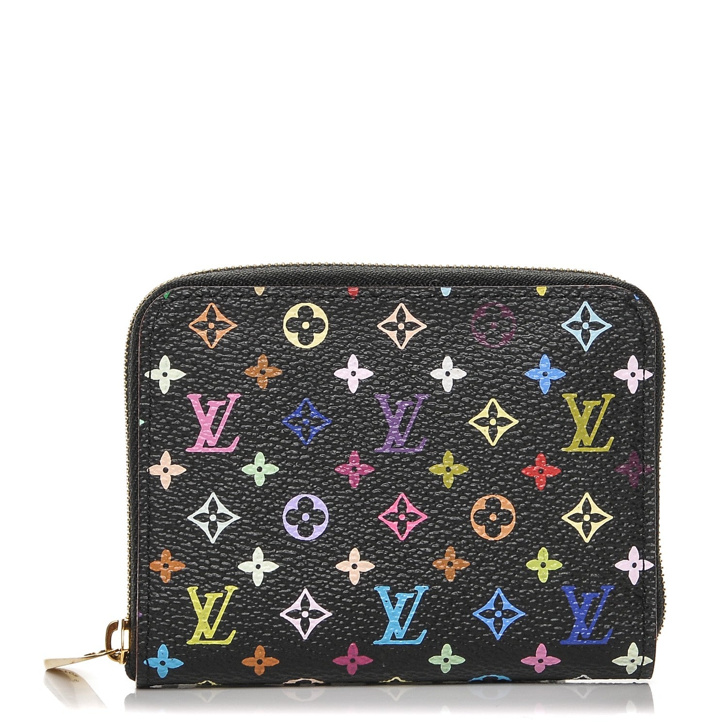 Louis Vuitton Monogram Multicolor Zippy Coin Purse Black Violet 1 of 6