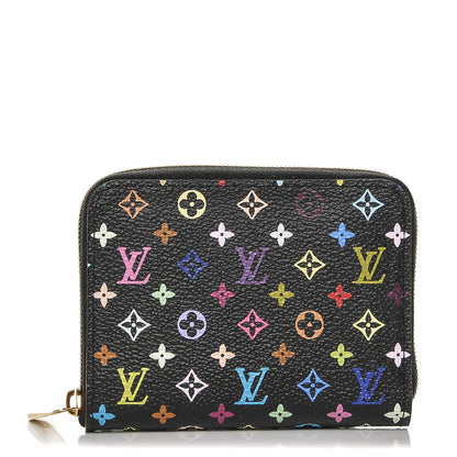 Louis Vuitton Monogram Multicolor Zippy Coin Purse Black Violet 1 of 6
