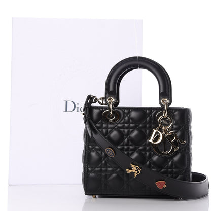 Christian Dior Lambskin Cannage Small Lucky Badges My Lady Dior Black 8 of 8