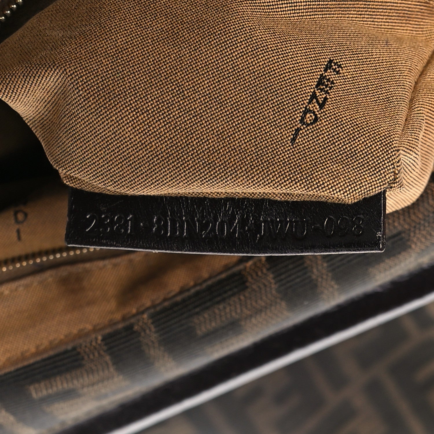 Fendi Zucca Chef Shoulder Bag Tobacco 7 of 14