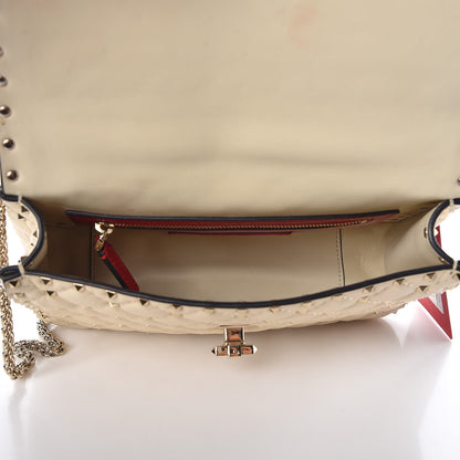 Valentino Garavani Nappa Medium Rockstud Spike Shoulder Bag Light Ivory 5 of 6
