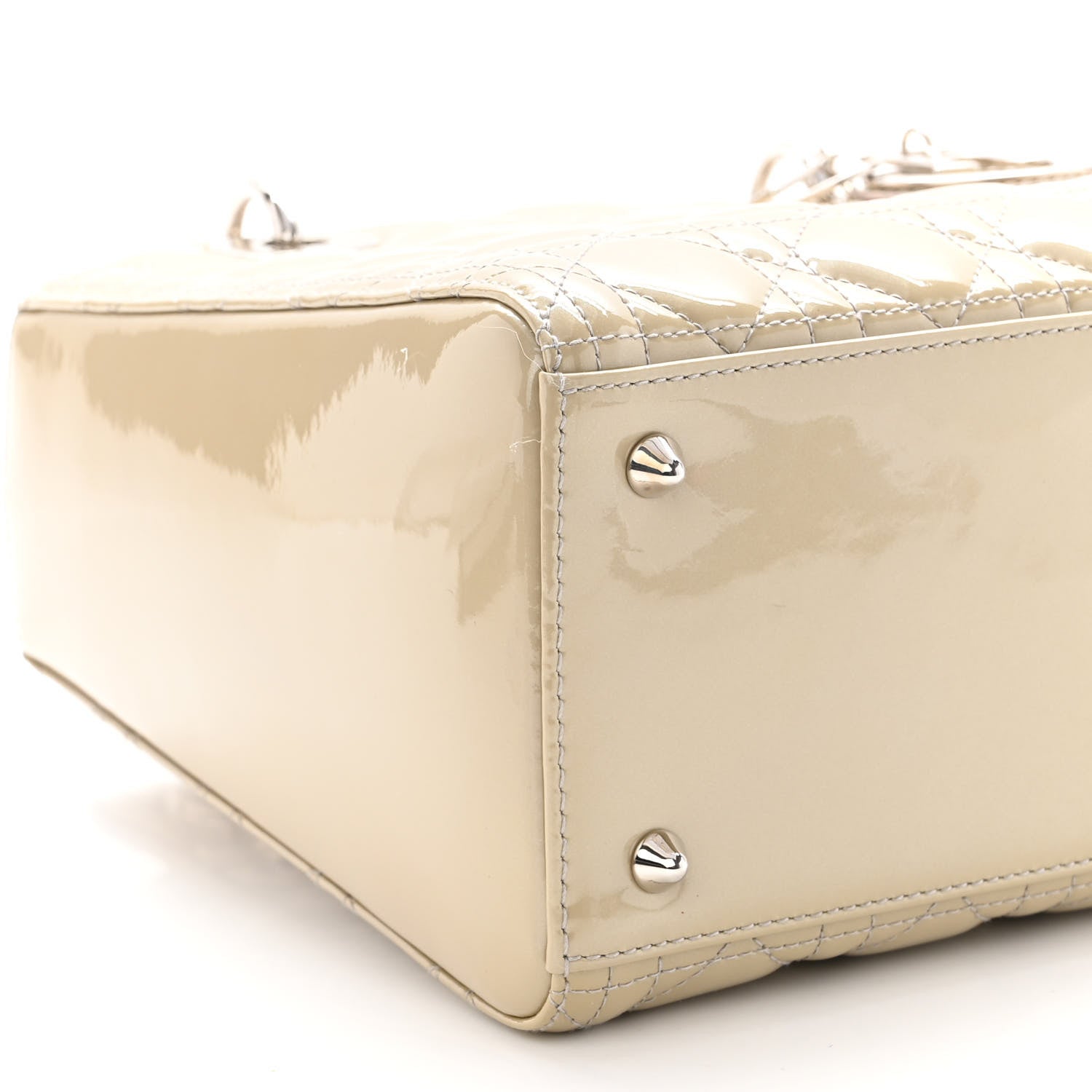 Christian Dior Patent Cannage Medium Lady Dior Beige 8 of 9