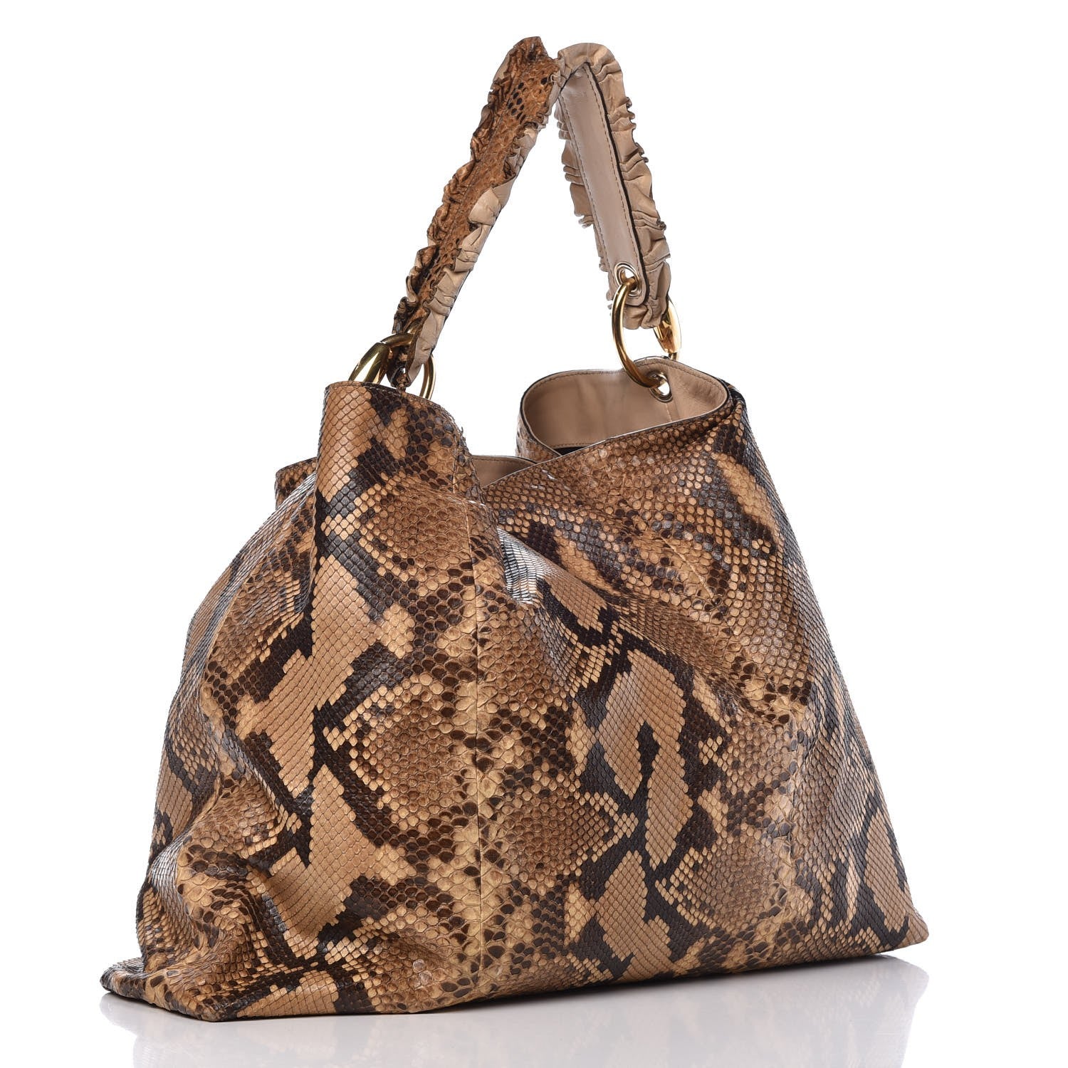 Gucci Python Large Sabrina Hobo Brown 3 of 9