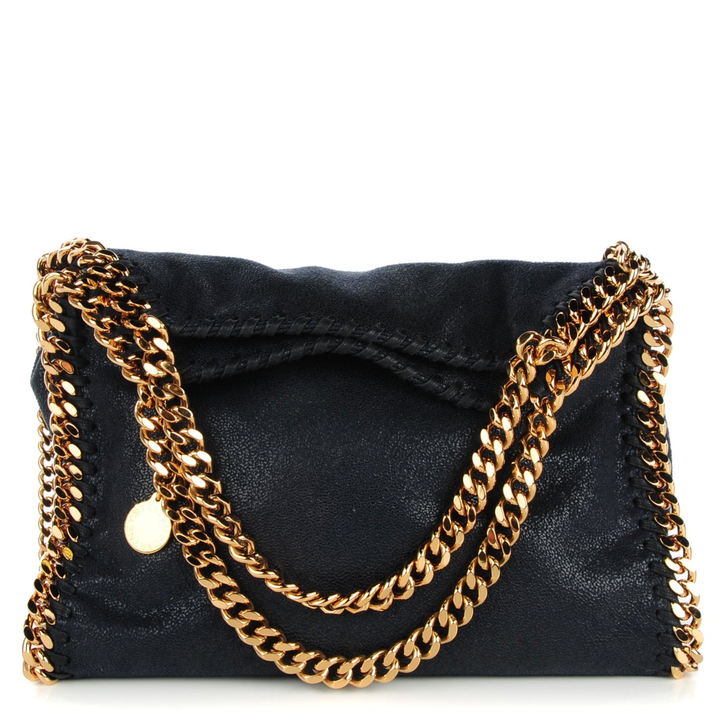 Shaggy Deer Mini Falabella Tote Navy