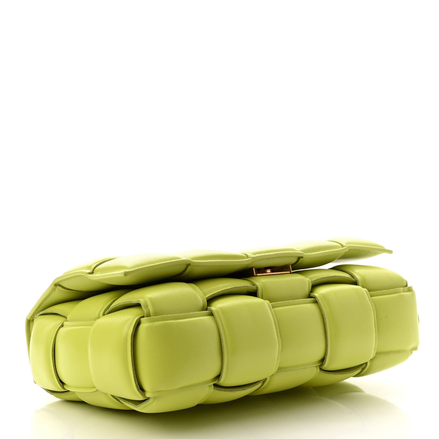Bottega Veneta Lambskin Maxi Intreccio Padded Chain Cassette Crossbody Bag Seagrass 4 of 10