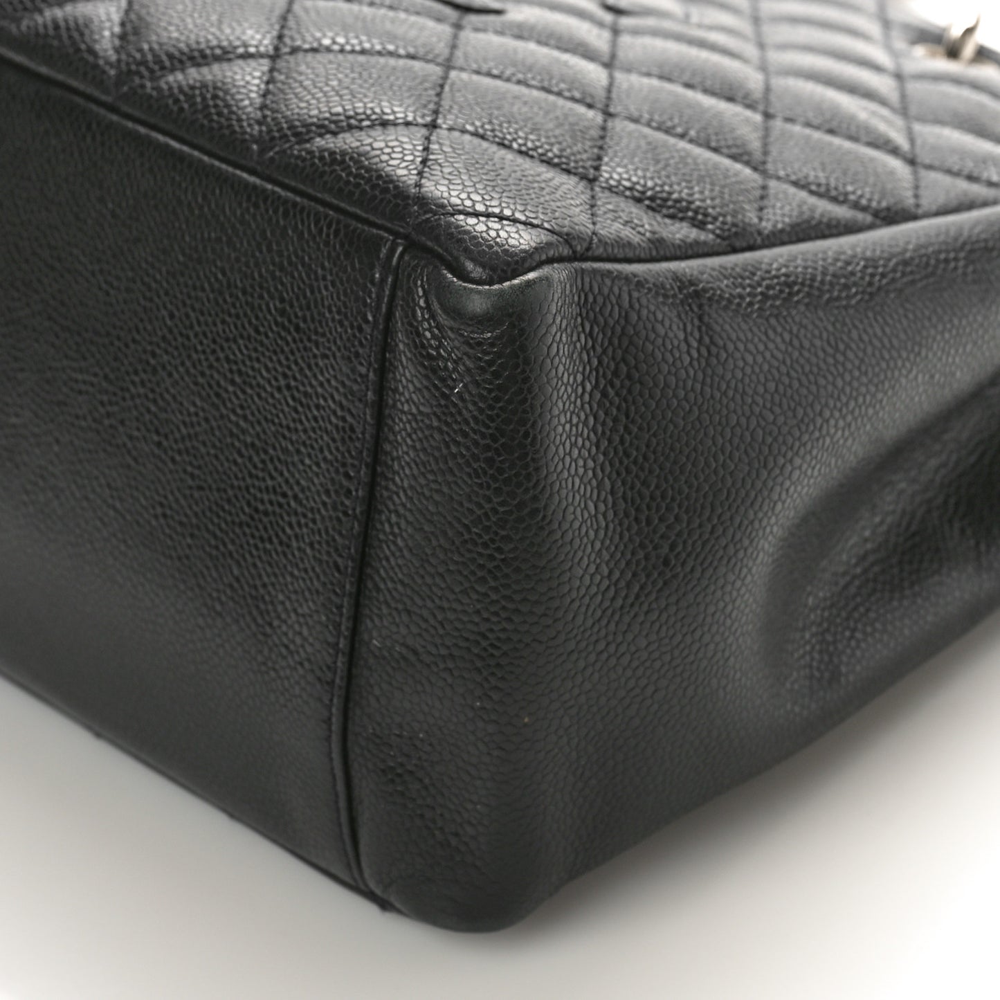 Caviar Quilted Grand Shopping Tote GST Dark Navy Blue