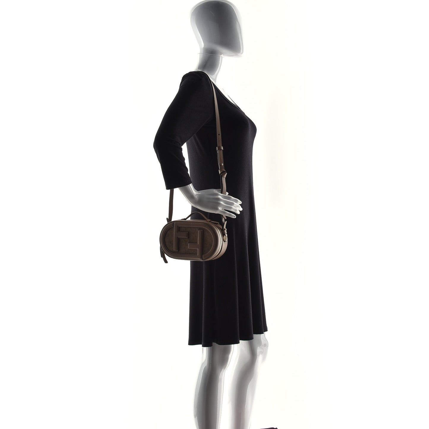 Vitello Grace Camoscio O'Lock Mini Camera Case Sand Rovere