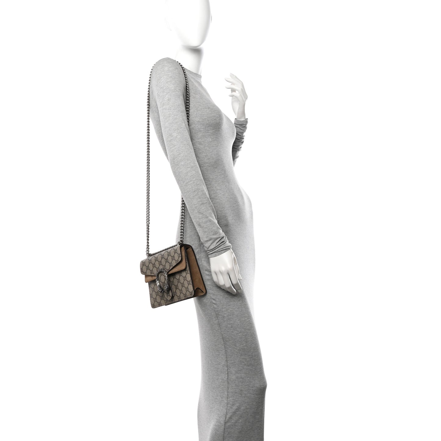 GG Supreme Monogram Mini Dionysus Shoulder Bag Taupe