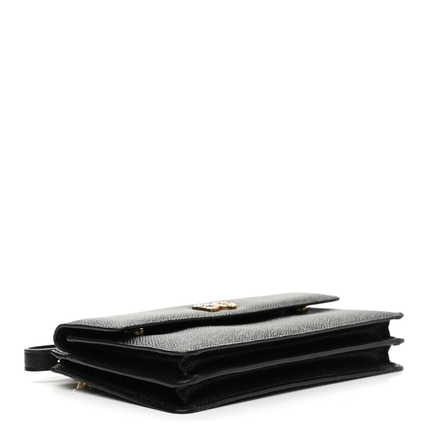 Dolce & Gabbana Dauphine Embellished Logo Chain Pouch Black 3 of 8