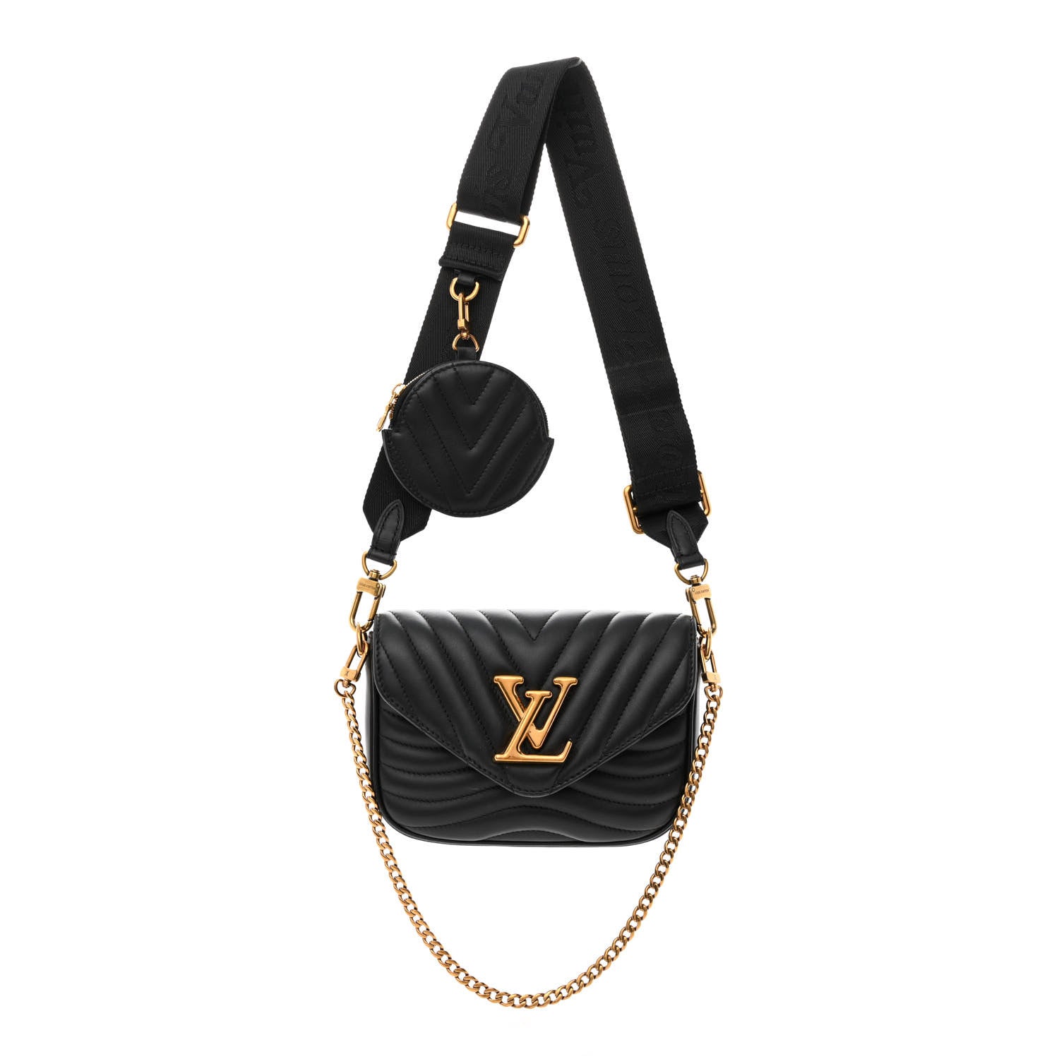Louis Vuitton Calfskin New Wave Multi Pochette Black 1 of 11