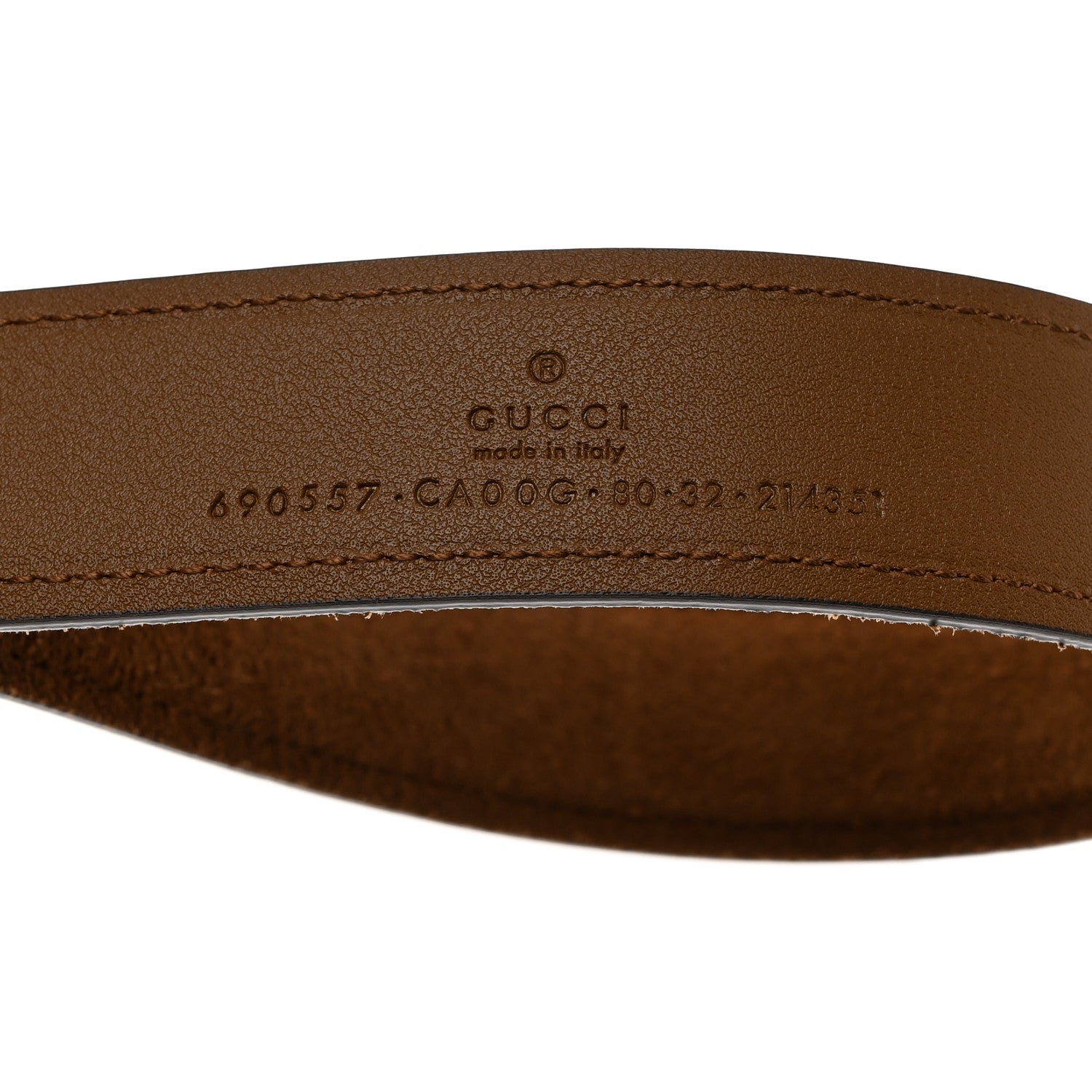 Gucci Suede Cudu Blondie 30mm Belt 80 32 Burnt Satin 3 of 5