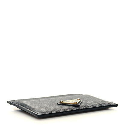 Prada Saffiano Triangle Card Holder Black 4 of 8
