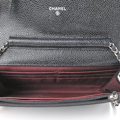 Chanel Caviar Quilted Wallet On Chain WOC Black 5 of 10