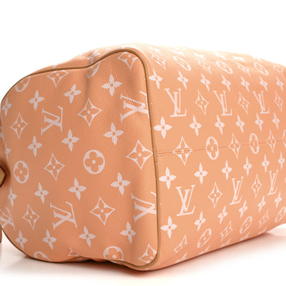 Louis Vuitton Calfskin Monogram Speedy P9 Bandouliere 40 Summer Peach 9 of 10