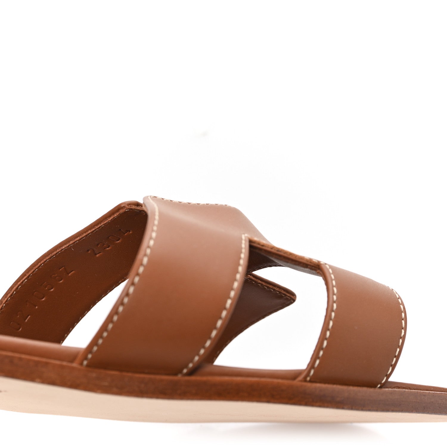 Hermes Box Calfskin Oran Sandals 41 Gold 9 of 9