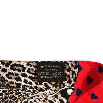 Hermes Silk Jungle Love Love Twilly Rouge Marine Fauve 3 of 4