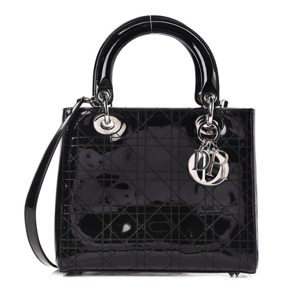 Christian Dior Patent Cannage Medium Lady Dior Black 1 of 20
