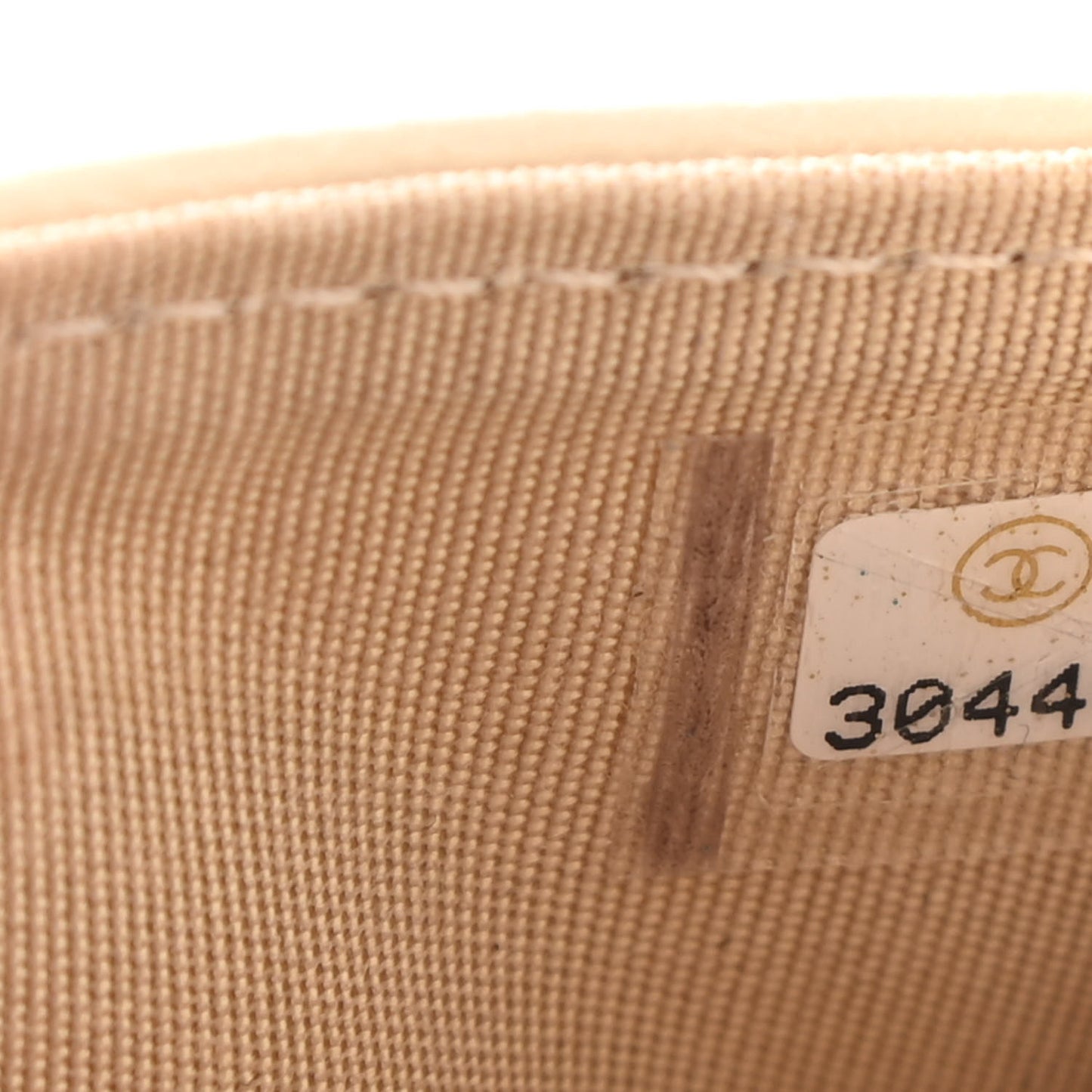 Lambskin Quilted Chanel 19 Card Holder Light Beige