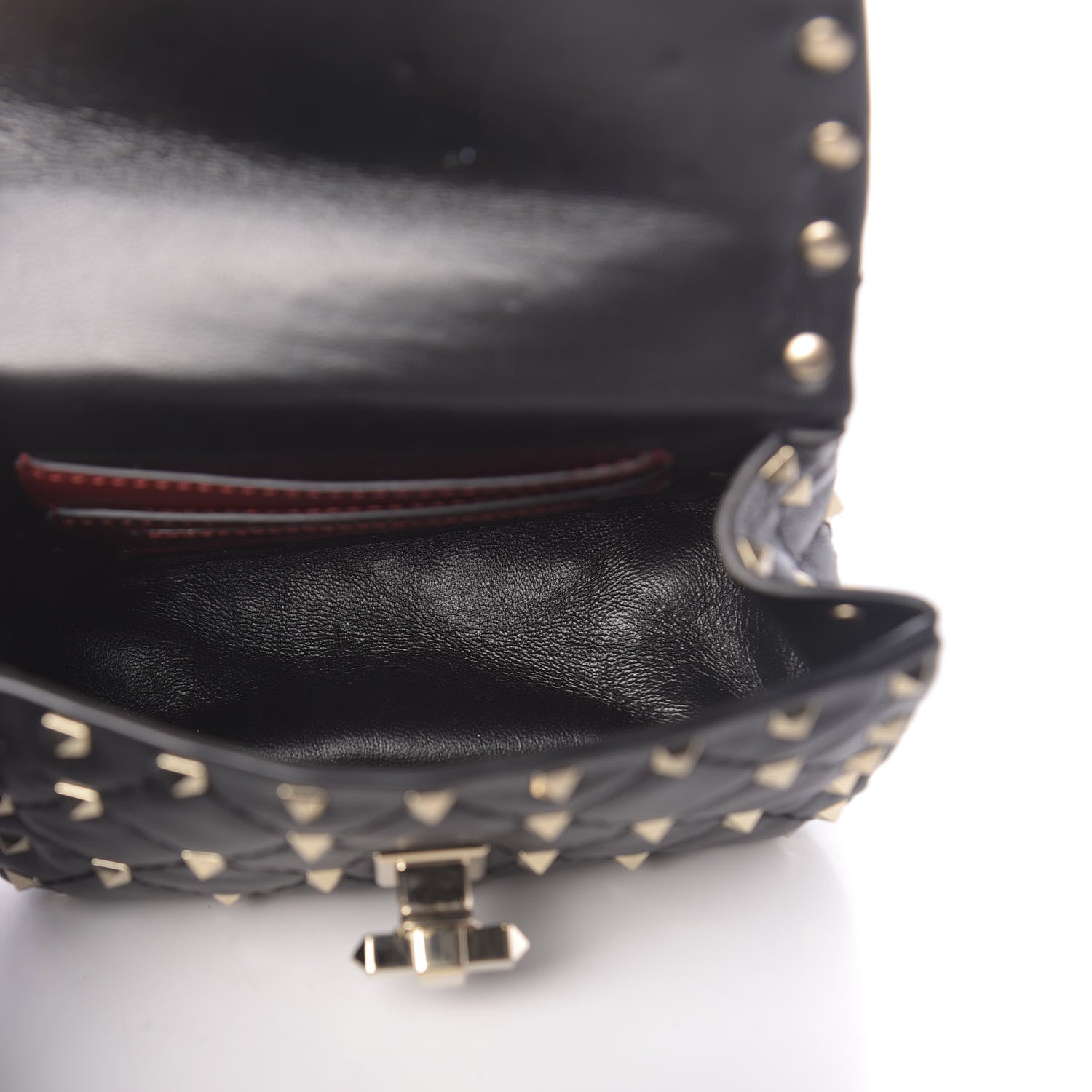 Valentino Garavani Nappa Micro Rockstud Spike Shoulder Bag Black 5 of 10