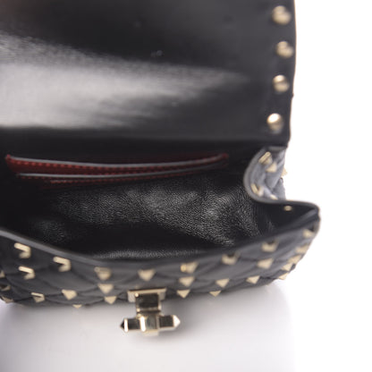 Valentino Garavani Nappa Micro Rockstud Spike Shoulder Bag Black 5 of 10
