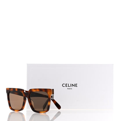 Celine Acetate Polarized Oversized Sunglasses CL4055FN Tortoise 7 of 7