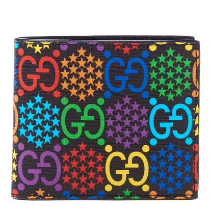 Gucci GG Supreme Monogram Psychedelic Bi-Fold Wallet Black Multicolor 1 of 8