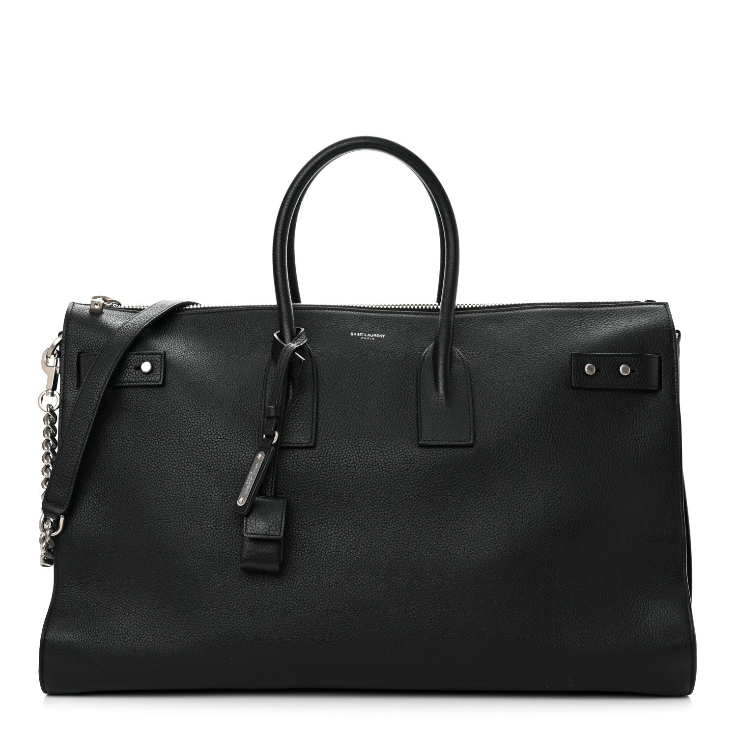 Saint Laurent Grained Calfskin Medium Souple Sac De Jour Duffle Black 1 of 14