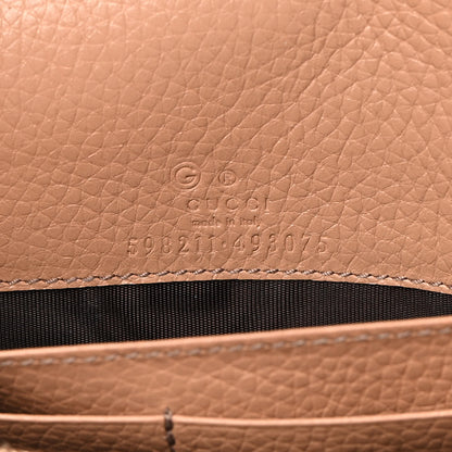 Gucci Pebbled Calfskin Soho Wallet on Chain Camelia 6 of 12