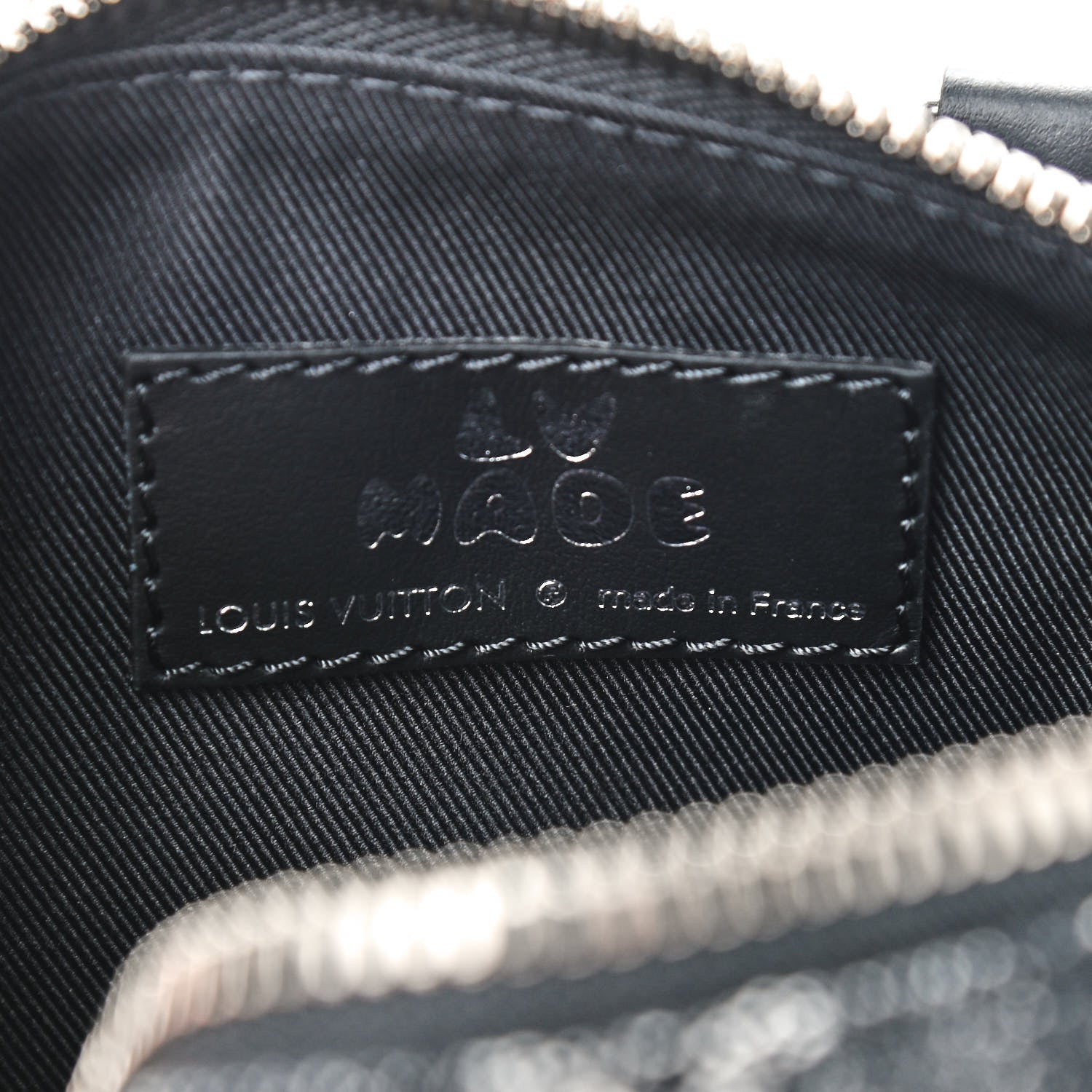 Louis Vuitton X NIGO Taurillon Monogram Denim Drip Keepall XS Black 6 of 8