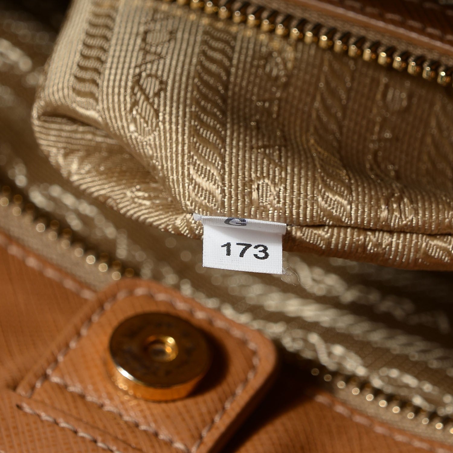 Prada Saffiano Lux Large Tote Caramel 9 of 11