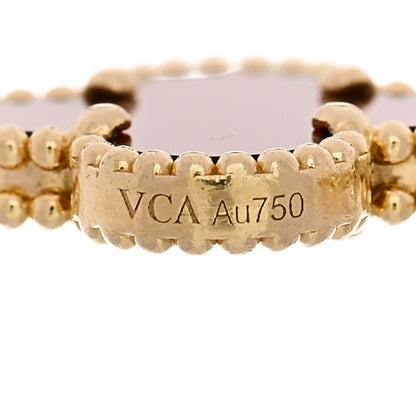 Van Cleef & Arpels 18K Yellow Gold Carnelian 5 Motifs Vintage Alhambra Bracelet 3 of 4